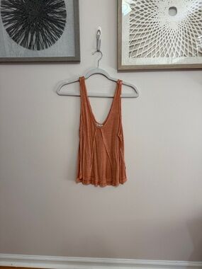 We The Free Sleeveless Scoop Tank in Rust Orange